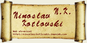 Ninoslav Kotlovski vizit kartica